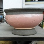 Ovale bloempot (oud roze)