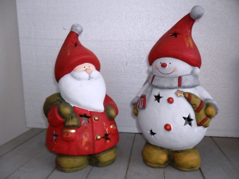 Kerstman - Sneeuwpop groot sfeerlicht