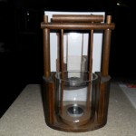 Waxinelicht houder met glas te koop bij Veldt Restpartijen te Heerle