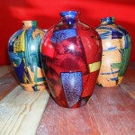 Handbeschilderde vaas te koop bij Veldt Restpartijen te Heerle