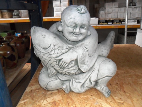 Boeddha met vis te koop bij Veldt Restpartijen te Heerle