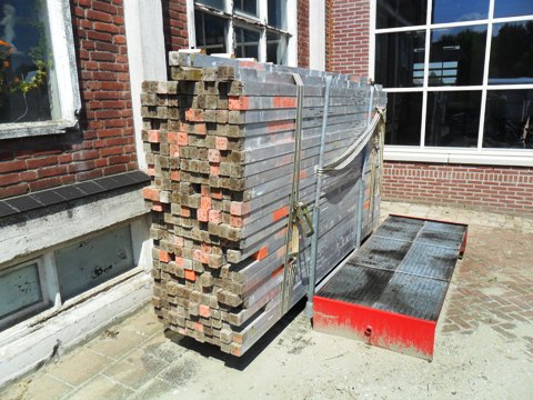 Partij aluminium metselprofielen