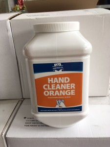 Hand cleaner orange