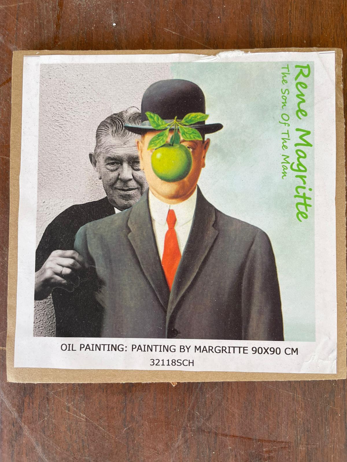 René Magritte Oil painting The Son of the Man (90x90 cm.) te koop bij VeldtRestpartijen in Heerle (Noord-Brabant)